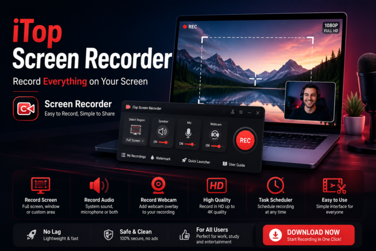 iTop Screen Recorder – Powerful Screen Recorder for PC